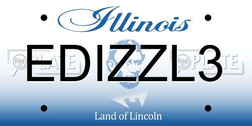 EDIZZL3 Illinois License Plate