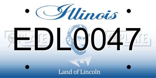 EDL0047 Illinois License Plate