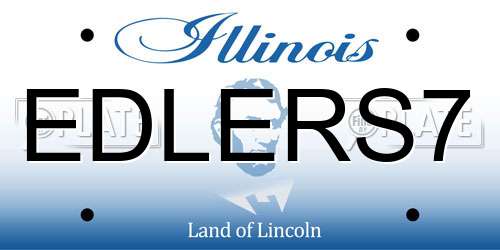 EDLERS7 Illinois License Plate