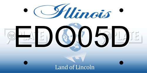 EDO05D Illinois License Plate