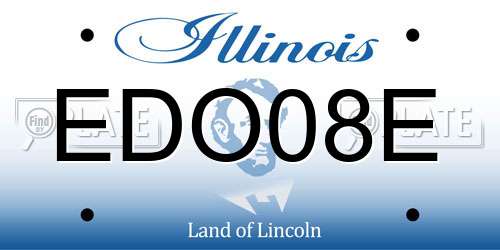 EDO08E Illinois License Plate