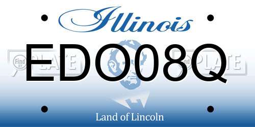 EDO08Q Illinois License Plate