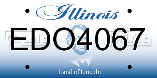 EDO4067 Illinois License Plate
