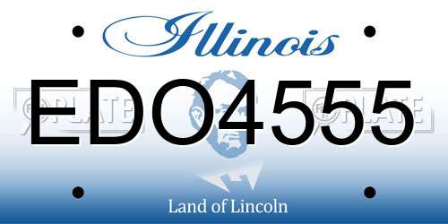 EDO4555 Illinois License Plate
