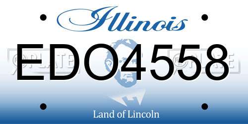 EDO4558 Illinois License Plate