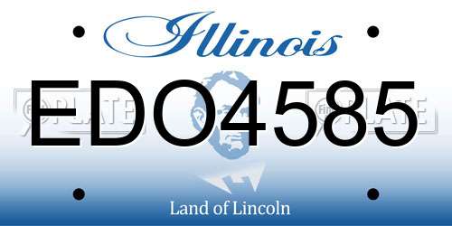 EDO4585 Illinois License Plate