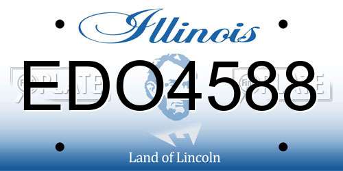 EDO4588 Illinois License Plate