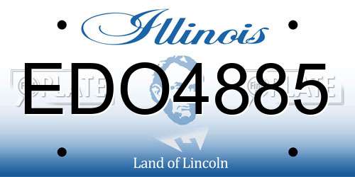 EDO4885 Illinois License Plate