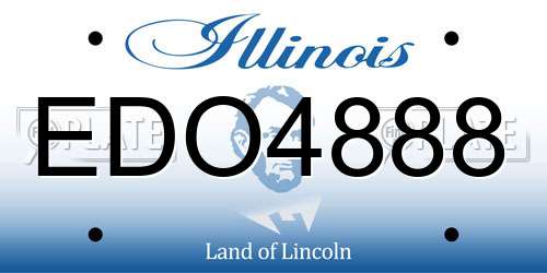 EDO4888 Illinois License Plate