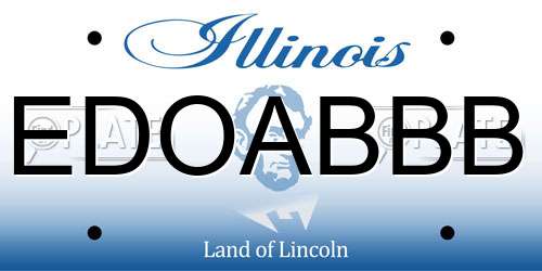 EDOABBB Illinois License Plate