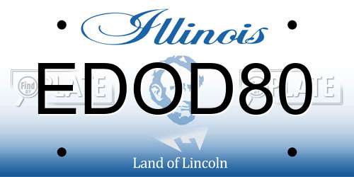 EDOD80 Illinois License Plate