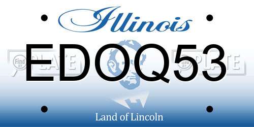 EDOQ53 Illinois License Plate
