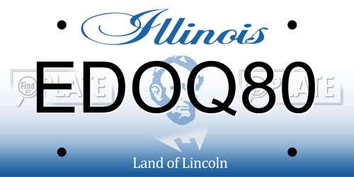 EDOQ80 Illinois License Plate