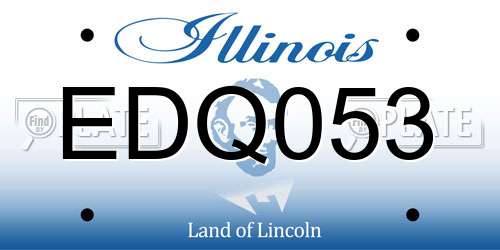 EDQ053 Illinois License Plate