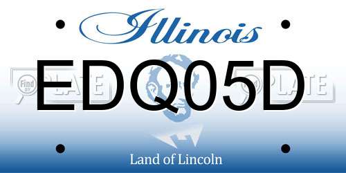 EDQ05D Illinois License Plate