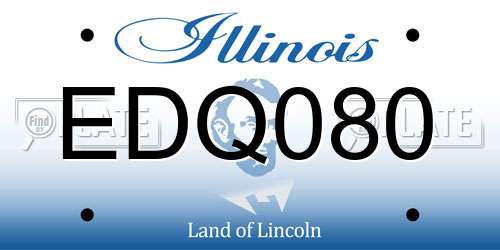 EDQ080 Illinois License Plate