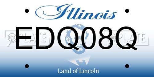 EDQ08Q Illinois License Plate