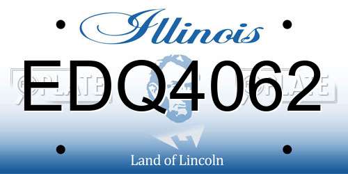 EDQ4062 Illinois License Plate