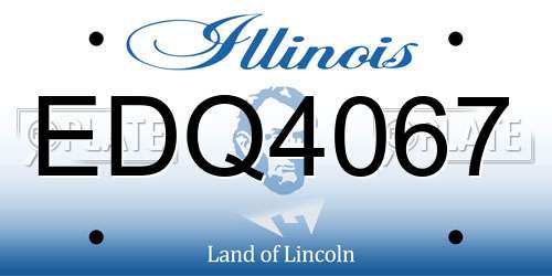 EDQ4067 Illinois License Plate