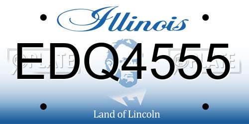 EDQ4555 Illinois License Plate