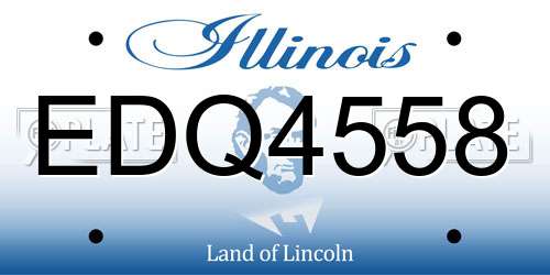 EDQ4558 Illinois License Plate