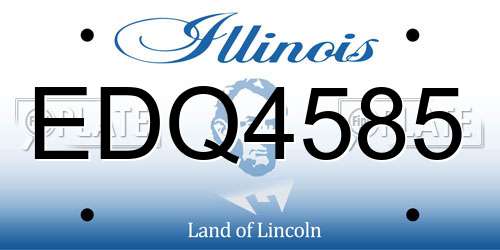 EDQ4585 Illinois License Plate