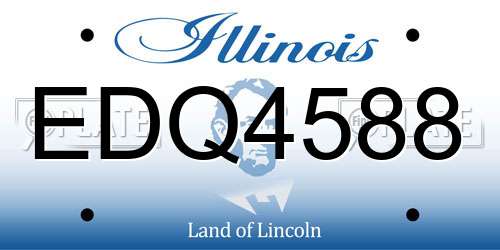 EDQ4588 Illinois License Plate