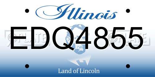 EDQ4855 Illinois License Plate
