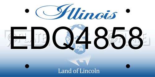 EDQ4858 Illinois License Plate