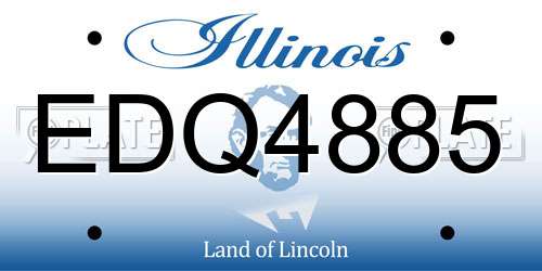 EDQ4885 Illinois License Plate