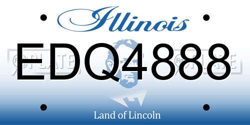 EDQ4888 Illinois License Plate