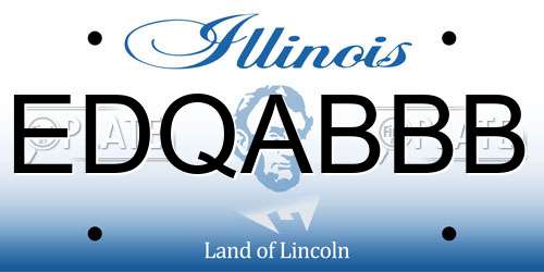 EDQABBB Illinois License Plate