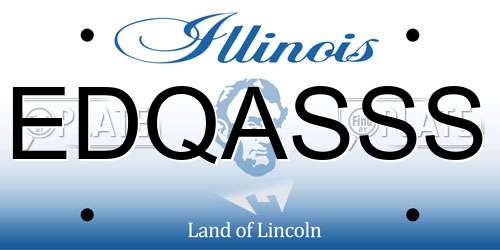 EDQASSS Illinois License Plate