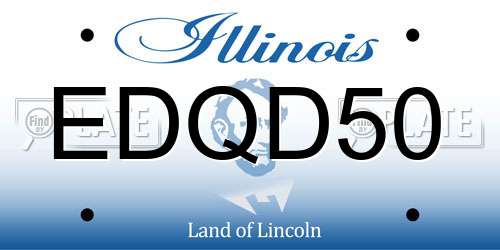 EDQD50 Illinois License Plate