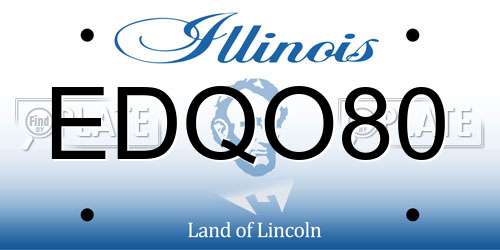 EDQO80 Illinois License Plate