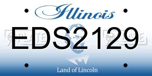 EDS2129 Illinois License Plate