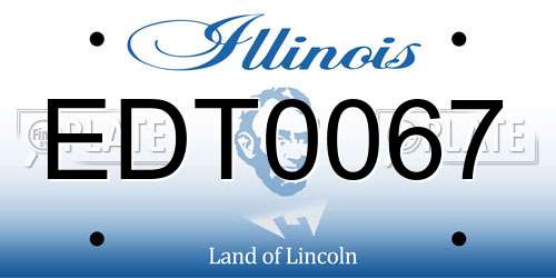 EDT0067 Illinois License Plate