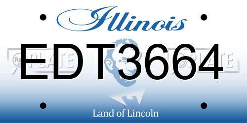 EDT3664 Illinois License Plate