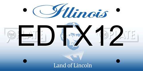 EDTX12 Illinois License Plate