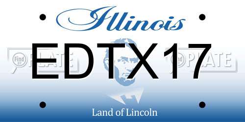 EDTX17 Illinois License Plate