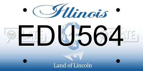 EDU564 Illinois License Plate