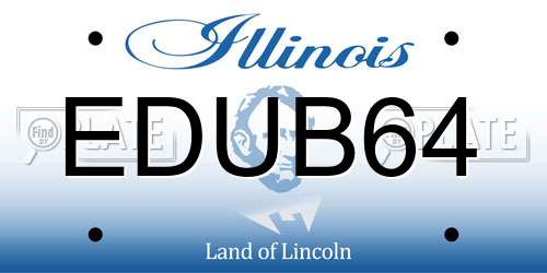 EDUB64 Illinois License Plate