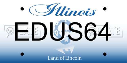 EDUS64 Illinois License Plate