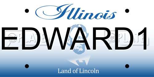 EDWARD1 Illinois License Plate