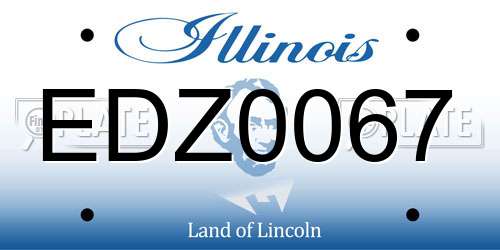 EDZ0067 Illinois License Plate