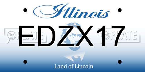 EDZX17 Illinois License Plate