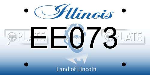EE073 Illinois License Plate