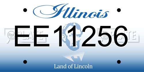 EE11256 Illinois License Plate