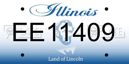 EE11409 Illinois License Plate
