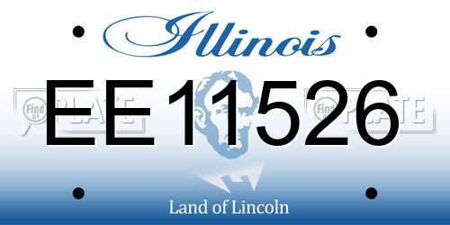 EE11526 Illinois License Plate